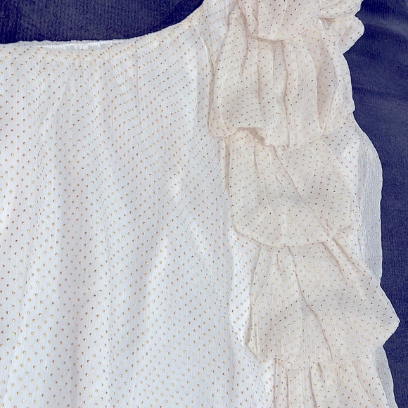 MM Couture by Miss M off the shoulder beautiful blouse. White size L - Picture 3 of 16